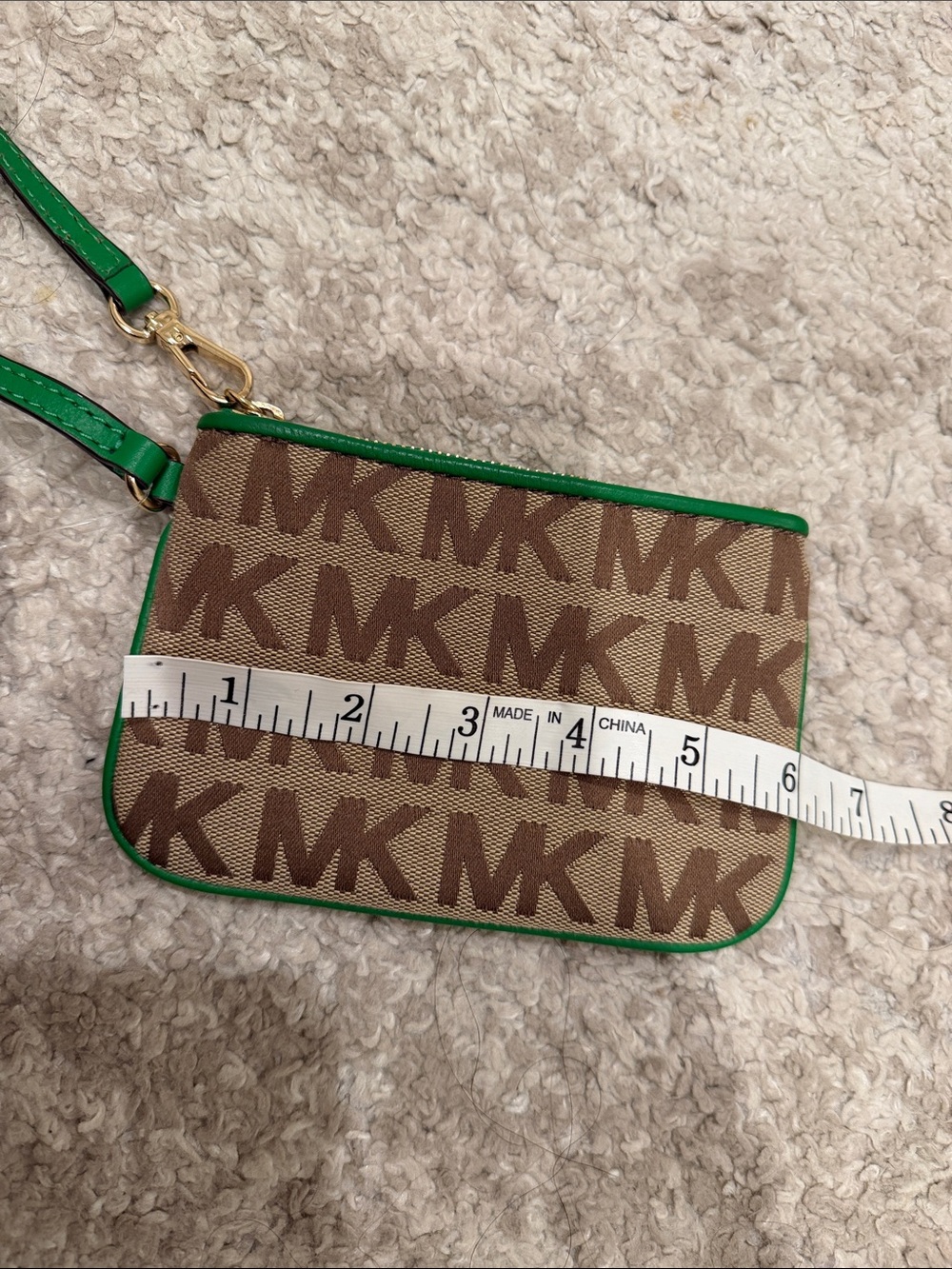 New Michael Kors Tan and Green Logo
Wristlet - Picture 5 of 11